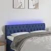 Image de vidaXL Tête de lit à LED Bleu 160x7x78/88 cm Tissu3121960