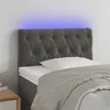 Image de vidaXL Tête de lit à LED Gris foncé 80x7x78/88 cm Velours