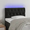 Image de vidaXL Tête de lit à LED Noir 80x7x78/88 cm Velours