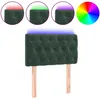 Image de vidaXL Vidaxl Tête De Lit À Led Vert Foncé 80x7x78/88 Cm Velours
