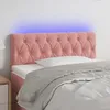 Image de vidaXL TÃªte de lit Ã  LED Rose 90x7x78/88 cm Velours