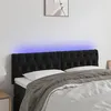 Image de vidaXL Tête de lit à LED Noir 144x7x78/88 cm Velours