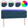 Image de vidaXL TÃªte de lit Ã  LED Bleu foncÃ© 144x7x78/88 cm Velours