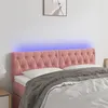 Image de vidaXL Tête de lit à LED Rose 144x7x78/88 cm Velours3122001