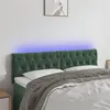 Image de vidaXL Tête de lit à LED Vert foncé 160x7x78/88 cm Velours