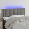 Image de vidaXL Tête de lit à LED Gris foncé 80x5x78/88 cm Tissu