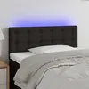 Image de vidaXL Tête de lit à LED Noir 80x5x78/88 cm Tissu
