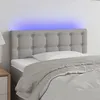 Image de vidaXL Tête de lit à LED Gris clair 90x5x78/88 cm Tissu