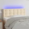 Image de vidaXL Tête de lit à LED Crème 90x5x78/88 cm Tissu