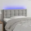 Image de vidaXL Tête de lit à LED Gris clair 100x5x78/88 cm Tissu