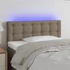 Image de vidaXL Tête de lit à LED Taupe 100x5x78/88 cm Tissu