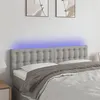 Image de vidaXL Tête de lit à LED Gris clair 144x5x78/88 cm Tissu
