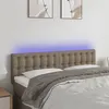Image de vidaXL Tête de lit à LED Taupe 144x5x78/88 cm Tissu
