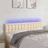 Image de vidaXL Tête de lit à LED Crème 144x5x78/88 cm Tissu