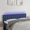 Image de vidaXL Tête de lit à LED Bleu 144x5x78/88 cm Tissu