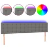 Image de vidaXL TÃªte de lit Ã  LED Gris foncÃ© 180x5x78/88 cm Tissu