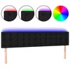 Image de vidaXL TÃªte de lit Ã  LED Noir 200x5x78/88 cm Tissu