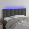 Image de vidaXL Tête de lit à LED Gris foncé 80x5x78/88 cm Velours