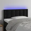 Image de vidaXL Tête de lit à LED Noir 80x5x78/88 cm Velours