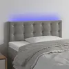 Image de vidaXL Tête de lit à LED Gris clair 90x5x78/88 cm Velours