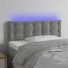 Image de vidaXL Tête de lit à LED Gris clair 100x5x78/88 cm Velours