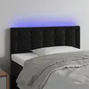 Image de vidaXL Tête de lit à LED Noir 100x5x78/88 cm Velours