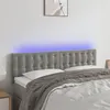 Image de vidaXL Tête de lit à LED Gris clair 144x5x78/88 cm Velours