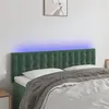 Image de vidaXL Tête de lit à LED Vert foncé 144x5x78/88 cm Velours