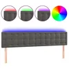 Image de vidaXL TÃªte de lit Ã  LED Gris foncÃ© 180x5x78/88 cm Velours