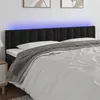Image de vidaXL Tête de lit à LED Noir 180x5x78/88 cm Velours3122108