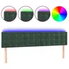 Image de vidaXL TÃªte de lit Ã  LED Vert foncÃ© 200x5x78/88 cm Velours