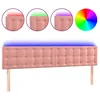 Image de vidaXL TÃªte de lit Ã  LED Rose 200x5x78/88 cm Velours