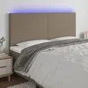 Image de vidaXL TÃªte de lit Ã  LED Taupe 180x5x118/128 cm Tissu