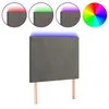 Image de vidaXL TÃªte de lit Ã  LED Gris foncÃ© 80x5x118/128 cm Velours