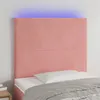 Image de vidaXL Tête de lit à LED Rose 80x5x118/128 cm Velours