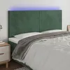 Image de vidaXL TÃªte de lit Ã  LED Vert foncÃ© 180x5x118/128 cm Velours