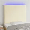 Image de vidaXL Tête de lit à LED Crème 100x5x118/128 cm Similicuir