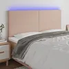 Image de Vidaxl TÃªte De Lit Ã Led Cappuccino 180x5x118/128 Cm Similicuir