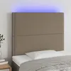 Image de vidaXL Tête de lit à LED Taupe 90x5x118/128 cm Tissu