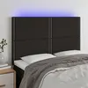 Image de vidaXL Tête de lit à LED Noir 144x5x118/128 cm Tissu3122284