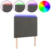 Image de vidaXL TÃªte de lit Ã  LED Gris foncÃ© 100x5x118/128 cm Velours