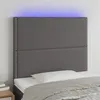 Image de vidaXL Tête de lit à LED Gris 100x5x118/128 cm Similicuir