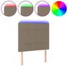 Image de vidaXL TÃªte de lit Ã  LED Taupe 90x5x118/128 cm Tissu