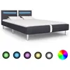 Image de vidaXL TÃªte de lit Ã  LED Marron foncÃ© 200x5x118/128 cm Tissu