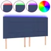Image de vidaXL TÃªte de lit Ã  LED Bleu 200x5x118/128 cm Tissu