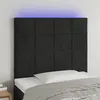 Image de vidaXL Tête de lit à LED Noir 90x5x118/128 cm Velours