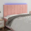 Image de vidaXL TÃªte de lit Ã  LED Rose 180x5x118/128 cm Velours