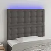 Image de vidaXL Tête de lit à LED Gris 90x5x118/128 cm Similicuir