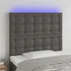 Image de vidaXL Tête de lit à LED Gris 100x5x118/128 cm Similicuir