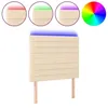 Image de vidaXL TÃªte de lit Ã  LED CrÃ¨me 80x5x118/128 cm Tissu